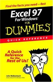 book cover of Excel 97 for Windows for Dummies Quick Reference by John Walkenbach