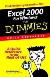 book cover of Excel 2000 for Windows for Dummies by John Walkenbach