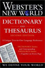 book cover of Webster's New World Dictionary and Thesaurus by Websters