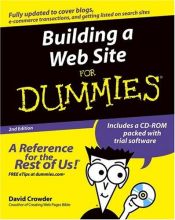 book cover of Building a Web Site for Dummies by David Crowder