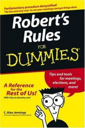 book cover of Robert's Rules for Dummies by C. Alan Jennings