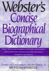 book cover of Webster's concise biographical dictionary by Websters