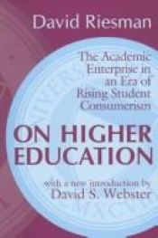 book cover of On Higher Education by David Riesman