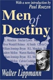 book cover of Men of Destiny by Walter Lippmann
