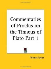 book cover of Proclus' Commentary on the Timaeus of Plato: Volume 1 by Thomas Taylor