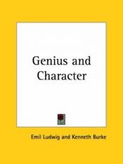 book cover of Genius and Character by Emil Ludwig