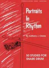 book cover of Portraits in Rhythm: 50 Studies for Snare Drum by Warner Bros.