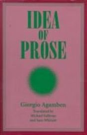 book cover of Idea of prose by 조르조 아감벤