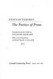 book cover of The Poetics of Prose by Tzvetan Todorov