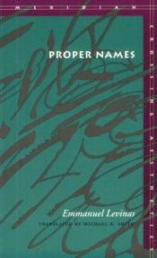 book cover of Proper names [incl On Maurice Blanchot] by إيمانويل ليفيناس