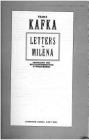 book cover of Letters to Milena by Франц Кафка