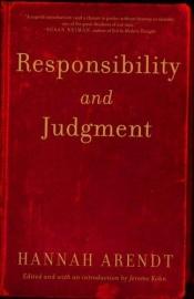 book cover of Responsibility and Judgment by Хана Аренд