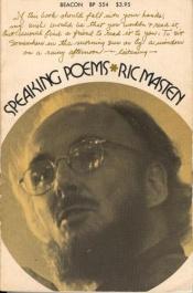 book cover of Speaking poems by Ric. Masten