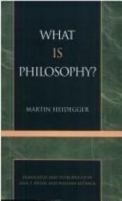 book cover of What is philosophy? by מרטין היידגר