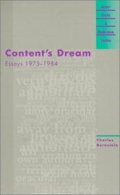 book cover of Content's Dream by Charles Bernstein