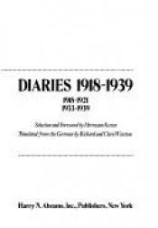 book cover of Diaries, 1918-1939 by トーマス・マン