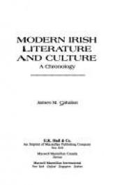 book cover of Modern Irish Literature and Culture : A Chronology by James M. Cahalan