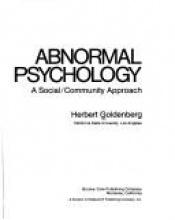 book cover of Abnormal psychology: A social by Herbert Goldenberg