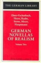 book cover of German Novellas of Realism, Volume One by Adalbert Stifter