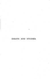 book cover of Essays and studies by Algernon Swinburne