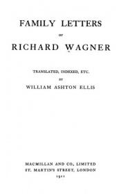 book cover of Family letters of Richard Wagner by Рихард Вагнер