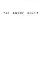 book cover of The Brecht Memoir by Eric Bentley