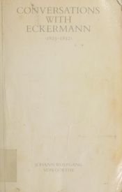 book cover of Conversations de Goethe avec Eckermann by یوهان ولفگانگ فون گوته