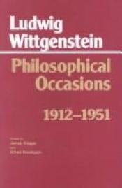 book cover of Philosophical Occasions, 1912-51 by ルートヴィヒ・ウィトゲンシュタイン