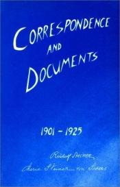 book cover of Correspondence and Documents 1901-1925 by Rudolf Steiner