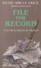 book cover of File for Record by Phoebe Atwood Taylor