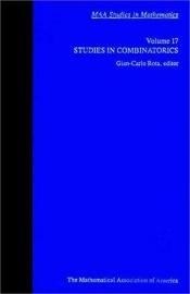 book cover of Studies in Combinatorics (Maa Studies in Mathematics) by Gian-Carlo Rota