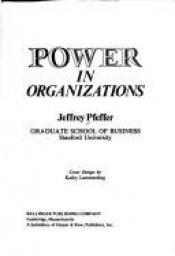 book cover of Power in Organizations by Jeffrey Pfeffer