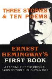 book cover of Tři povídky a deset básní by Ernest Hemingway