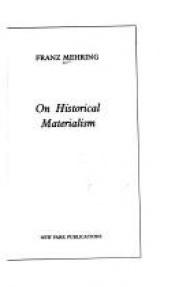 book cover of On Historical Materialism by Franz Mehring