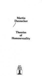 book cover of Theories of Homosexuality by Martin Dannecker