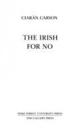 book cover of The Irish for no by Ciaran Carson