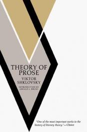 book cover of Theory of prose by Viktor Sjklovskij