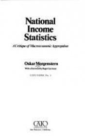 book cover of National income statistics by Oskar Morgenstern