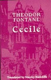 book cover of Cecile by Theodor Fontane
