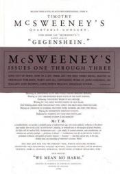 book cover of McSweeney's One Through Three by דייב אגרס