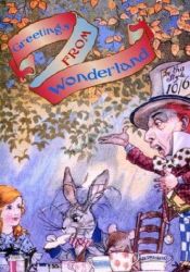 book cover of Greetings from Wonderland Postcards by Linda Sunshine