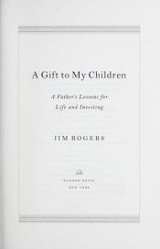 book cover of Leçons d'investissement d'un père à ses enfants by Jim Rogers