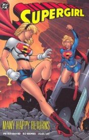 book cover of Supergirl, many happy returns by Πίτερ Ντέιβιντ