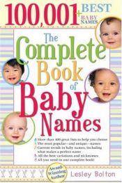 book cover of The Complete Book of Baby Names by Lesley Bolton