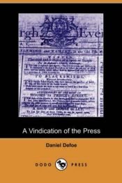 book cover of A Vindication of the Press by Даниель Дефо