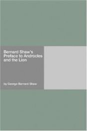 book cover of Bernard Shaw's Preface to Androcles and the Lion by Џорџ Бернард Шо