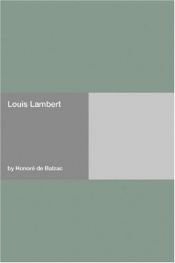 book cover of Louis Lambert by Honoré de Balzac