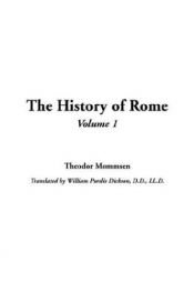 book cover of Theodor Mommsen's History of Rome by Theodor Mommsen