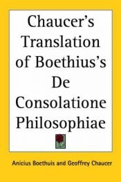 book cover of Chaucer's Translation of Boethius's De Consolatione Philosophiae by Boèce