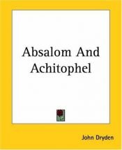 book cover of Absalom and Achitophel by John Dryden